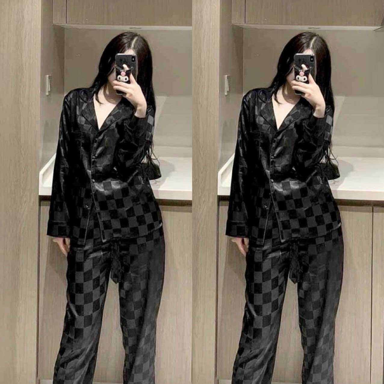 Đồ bộ lụa gấm 50-90kg bigsize quần dài D