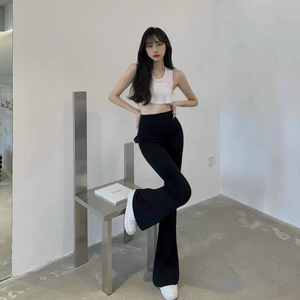 Quần ống loe, quần tăm ống loe hot hit, quần ống loe nữ.