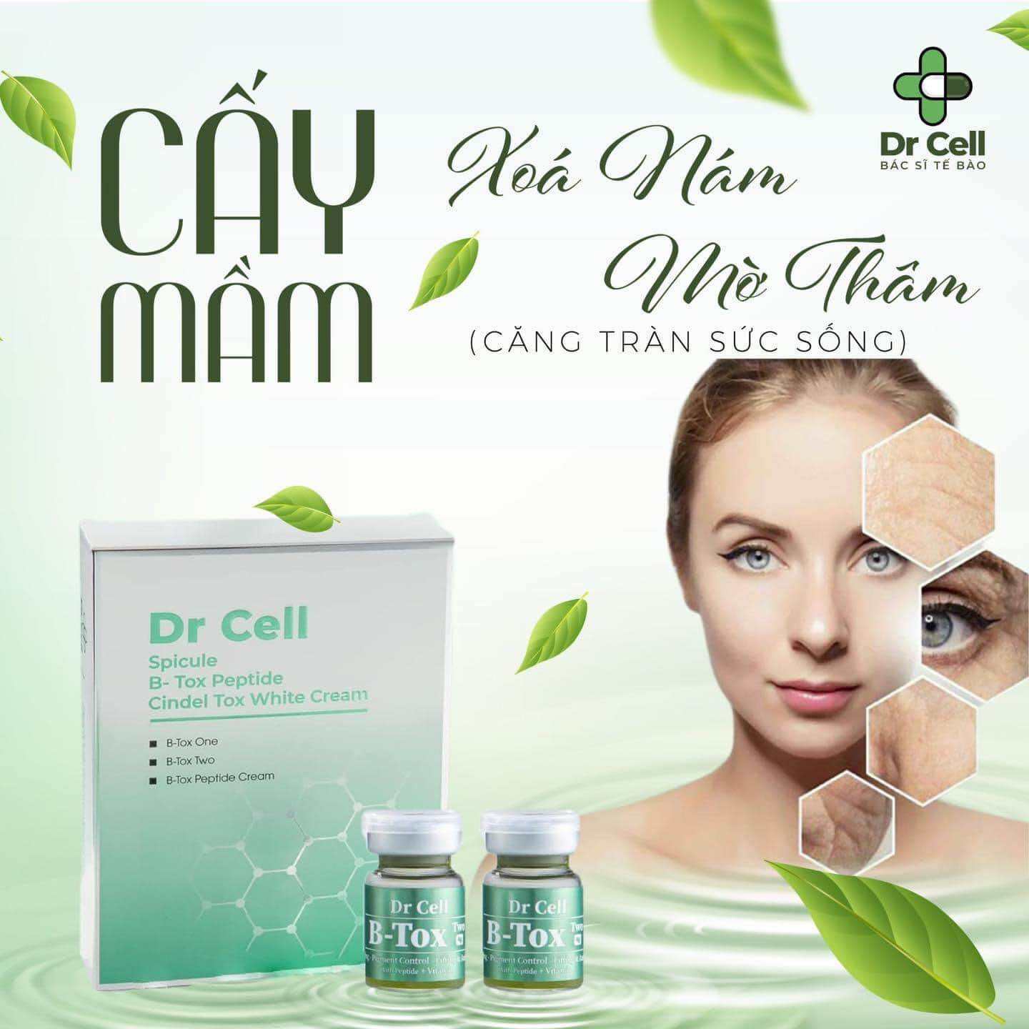 CẤY MẦM XOÁ NÁM VỚI SPICULE GIÚP MỜ THÂM NÁM TRẮNG SÁNG LÁNG MỊN LÀN DA - DR CELL CHÍNH HÃNG