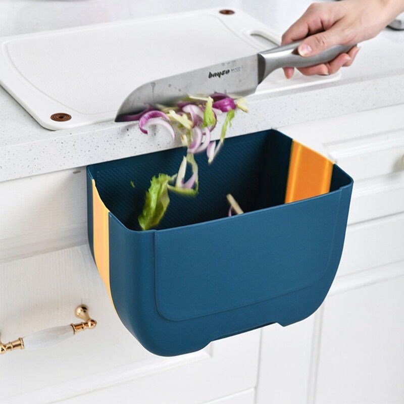 Thùng rác thông minh, thùng rác treo tủ bếp xe oto, gấp gọn để bàn và góc làm việc, góc bếp