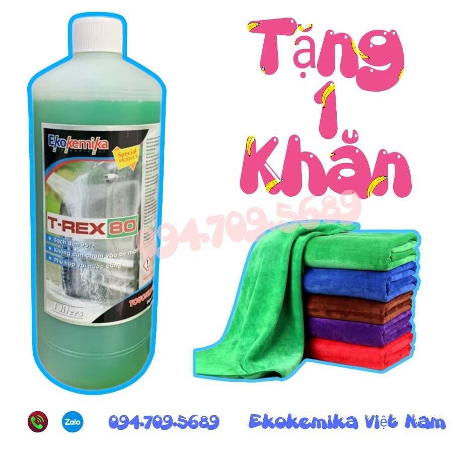DUNG DỊCH RỬA XE KHÔNG CHẠM ĐẶC BIỆT EKOKEMIKA T-REX 80 - 1L