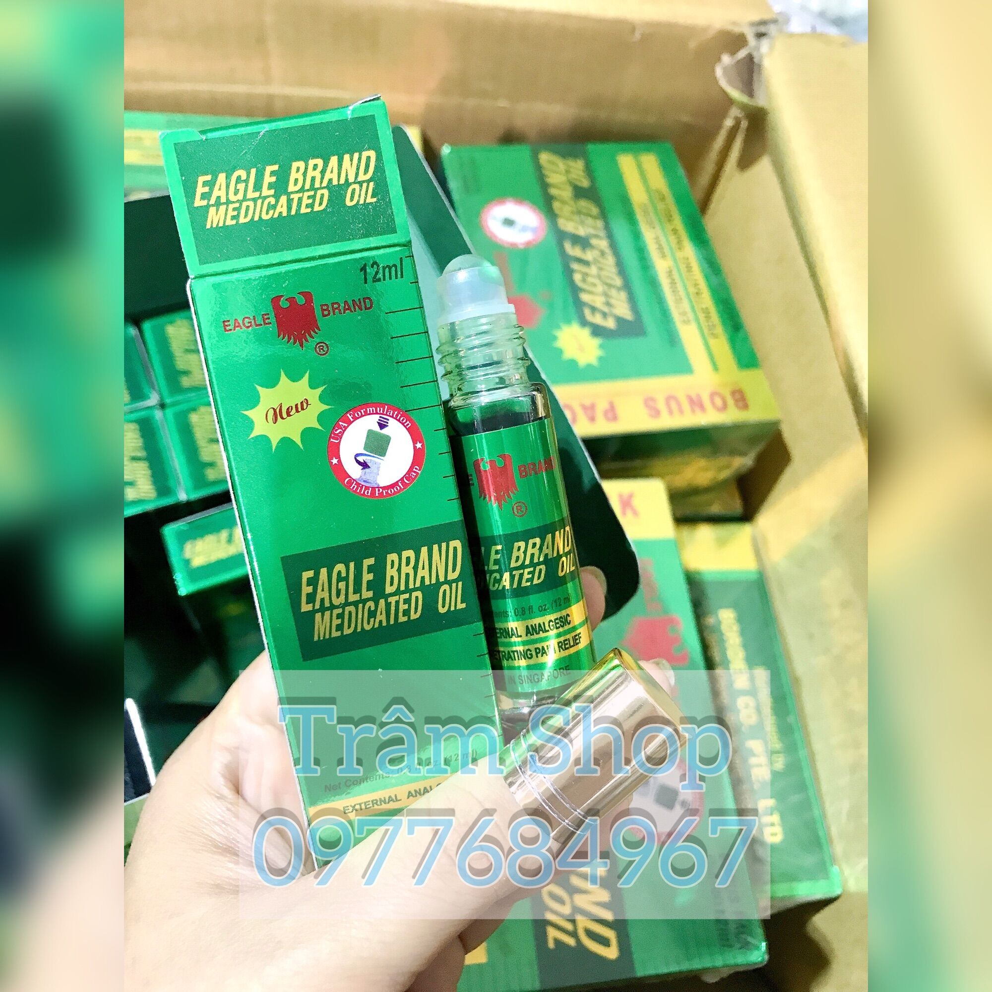 Dầu gió Mỹ dạng lăn 12ml (xanh, vàng, trắng)