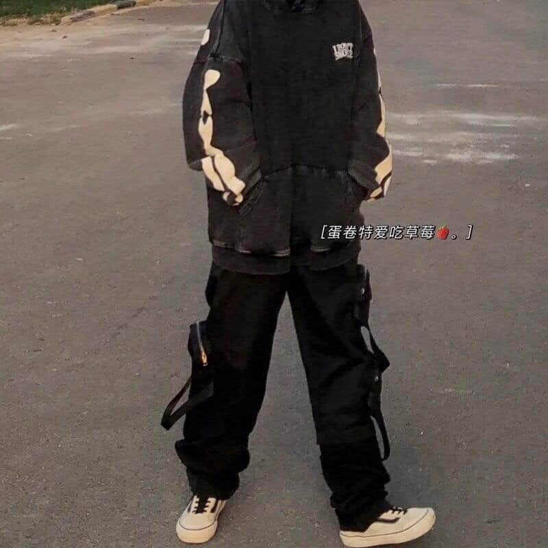 Áo hoodie bộ xương (form rộng)