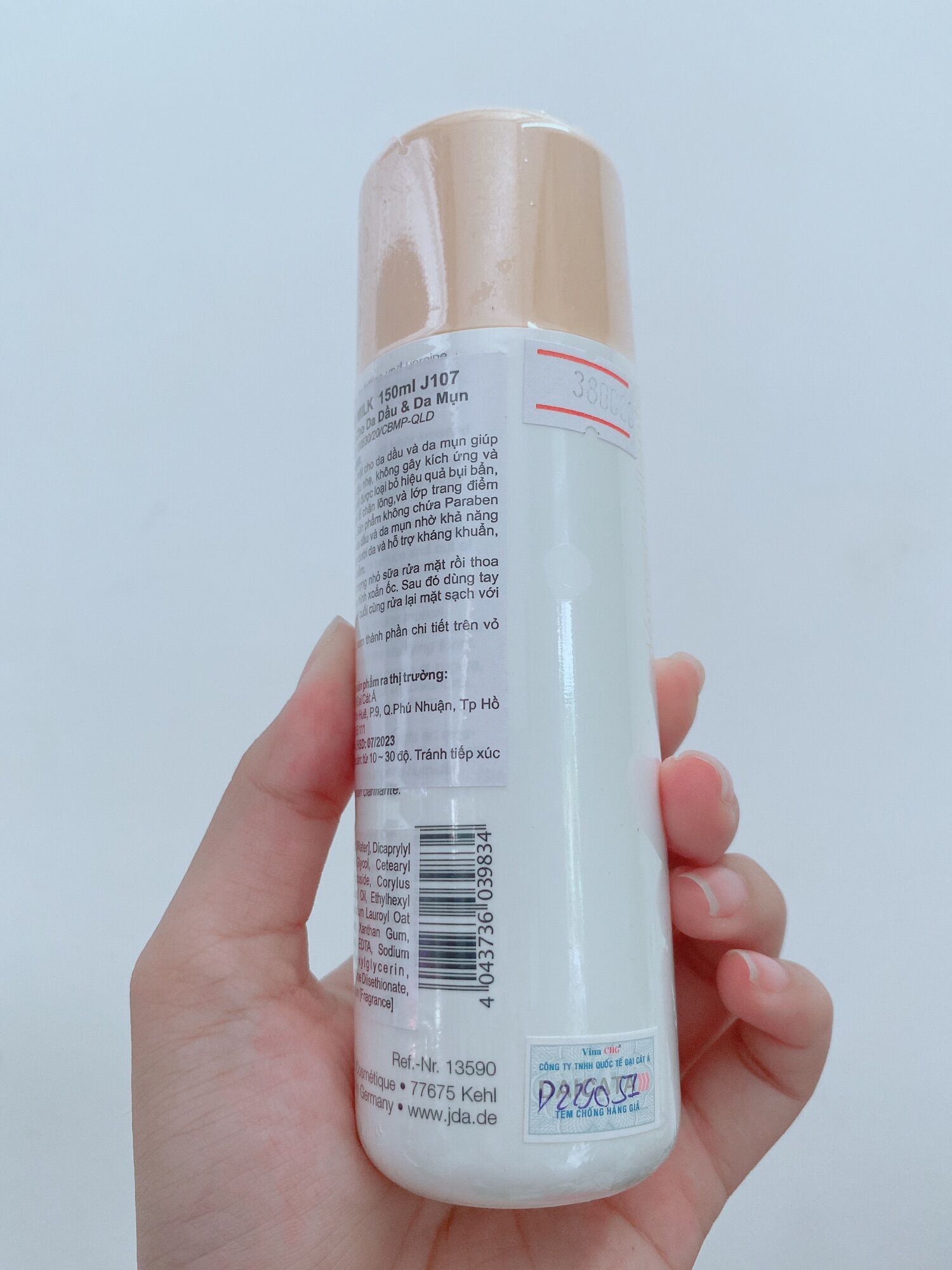 Sữa Rửa Mặt Jean D'Arcel Clearing Milk Cho Da Dầu Mụn 150ml
