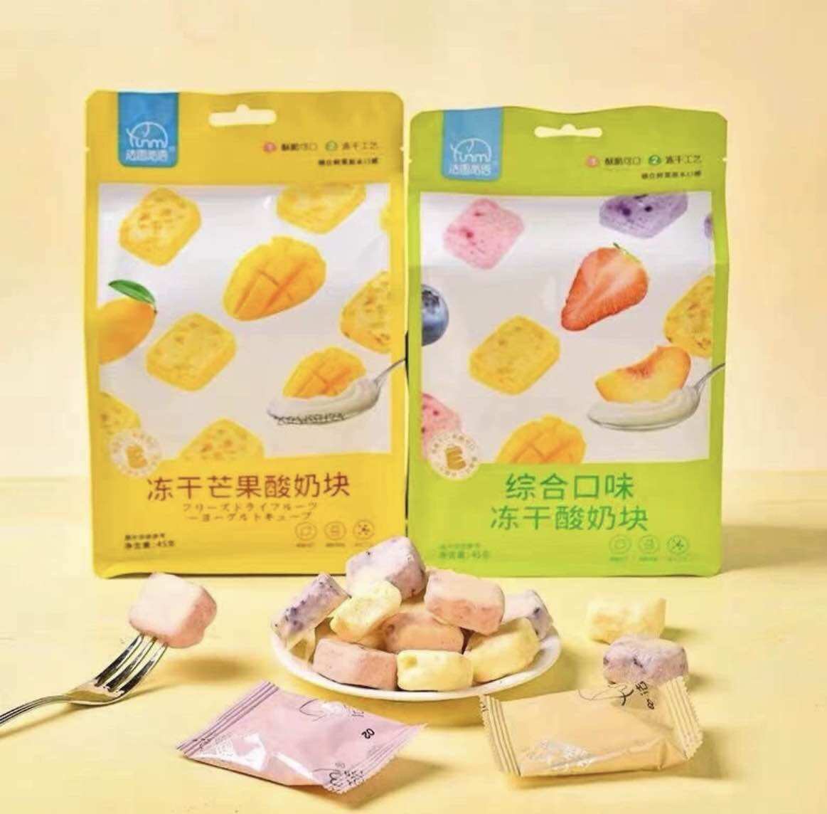 Sữa chua khô sấy lạnh vị trái cây 45 gr