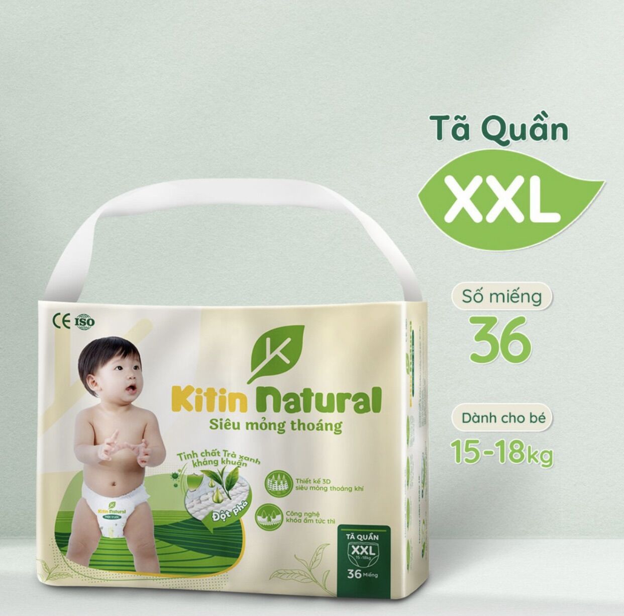 TÃ DÁN/QUẦN KITIN NATURAL (MIẾNG TUỲ SIZE)