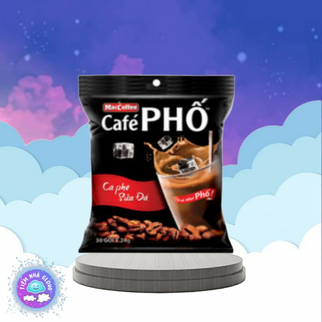 Bịch cà phê sữa đá maccoffee café phố 30 gói 720g
