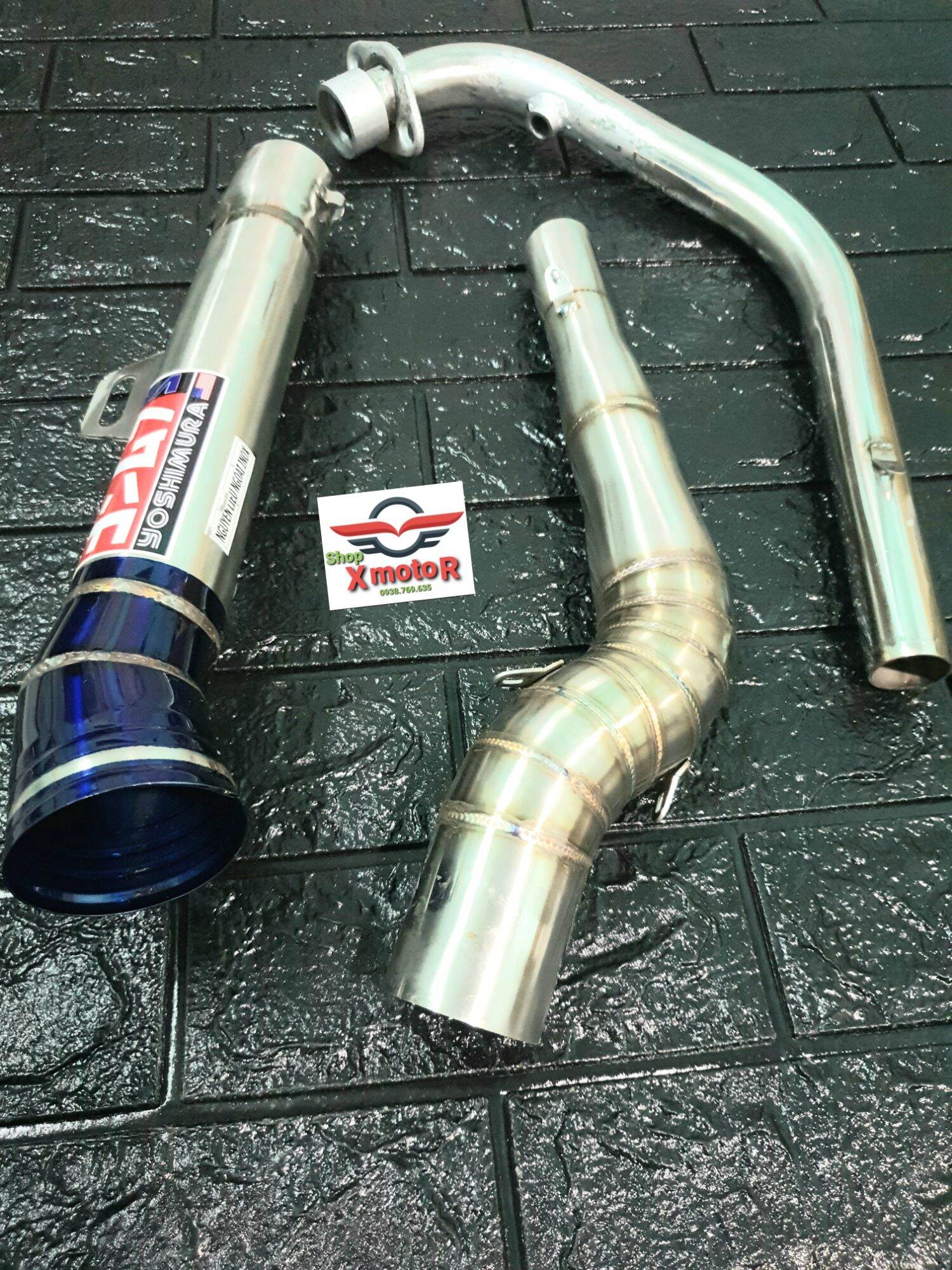 Pô yoshimura gồm cổ 2 khúc cho wave dream sirius jupiter axelo Exciter winer winer x sonic Exciter raider satria Gsx