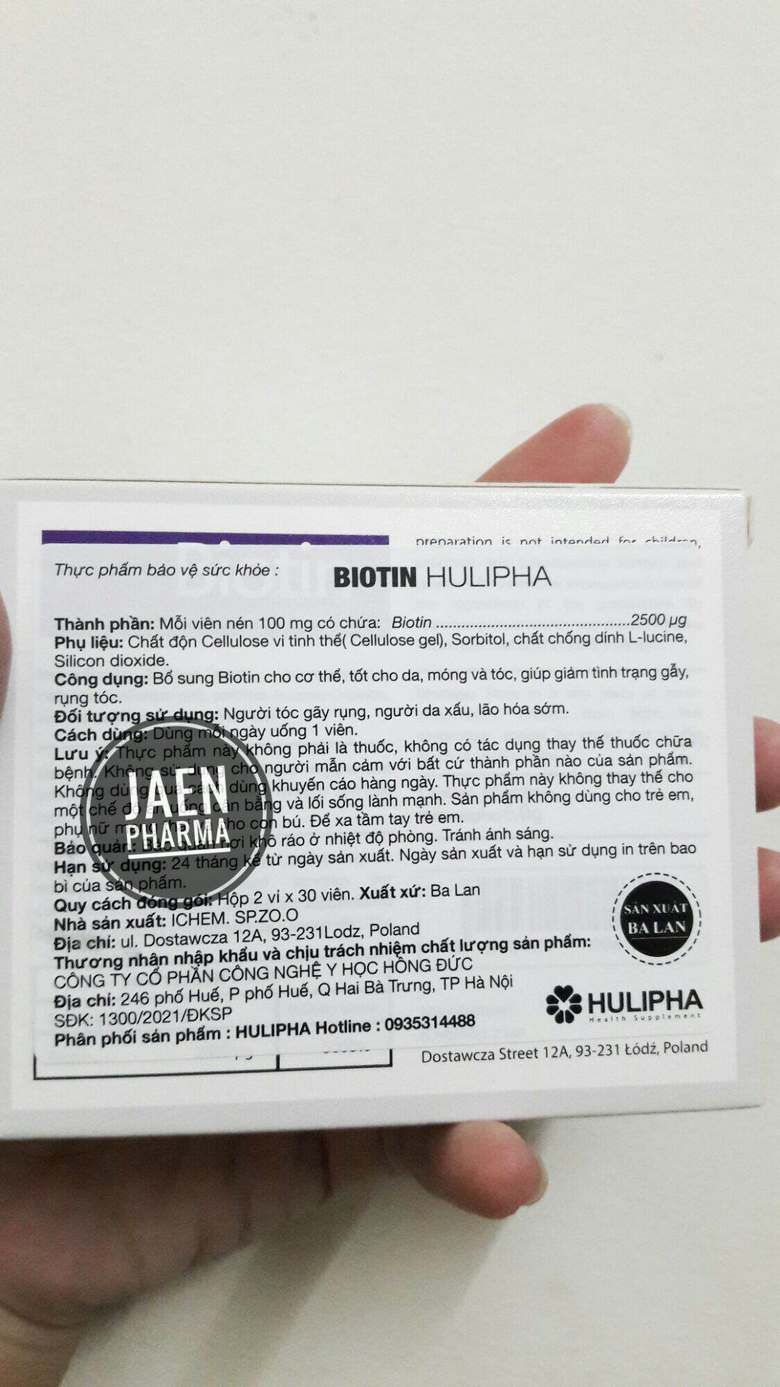 VIÊN UỐNG BIOTIN - MỌC TÓC, NGỪA RỤNG TÓC DƯỠNG TÓC, DƯỠNG MÓNG