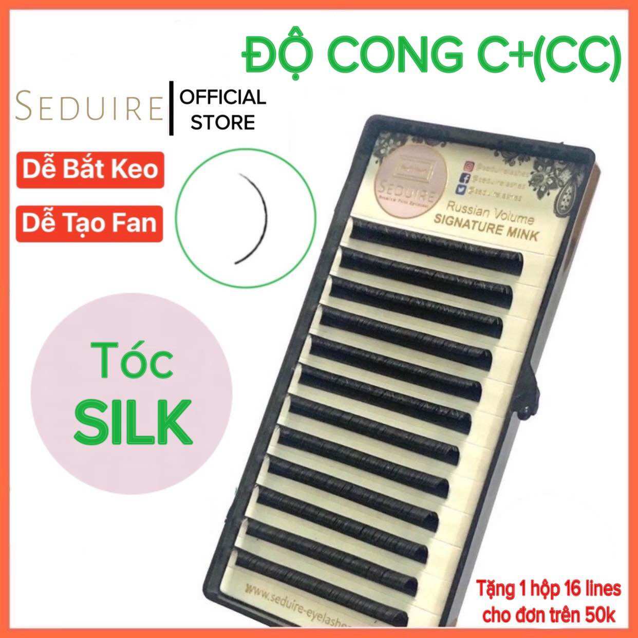 Mi khay seduire độ cong c+ tóc silk