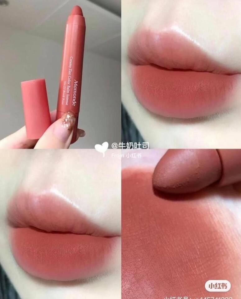 Son bút chì mamonde creamy tint color balm intense 2.5g #23brick rose