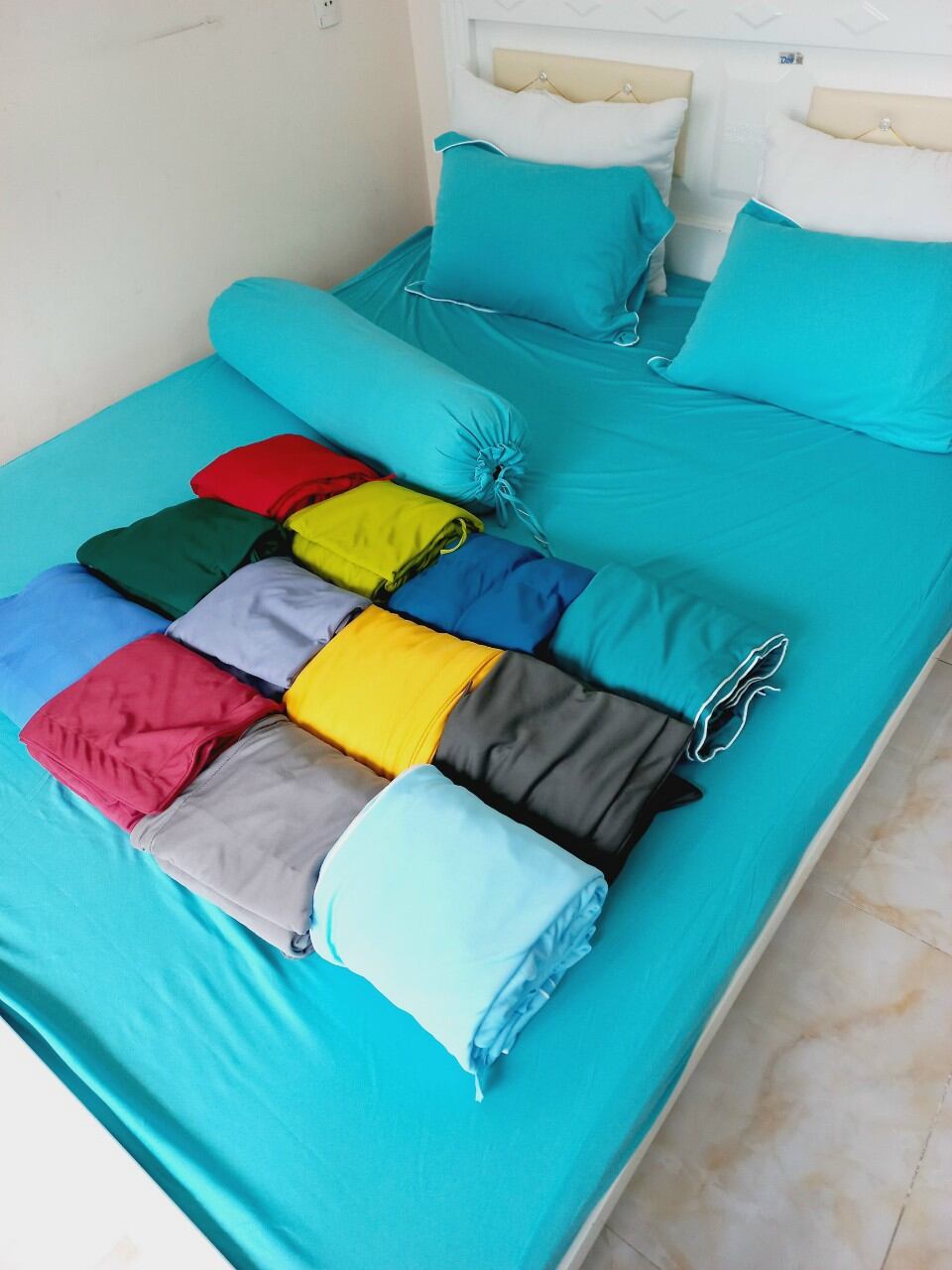 drap thun hàn quốc, bộ ga 4 món không mền