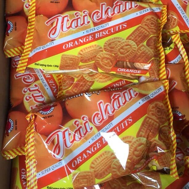 Combo 10 gói bánh quy cam Hải Châu 130gr