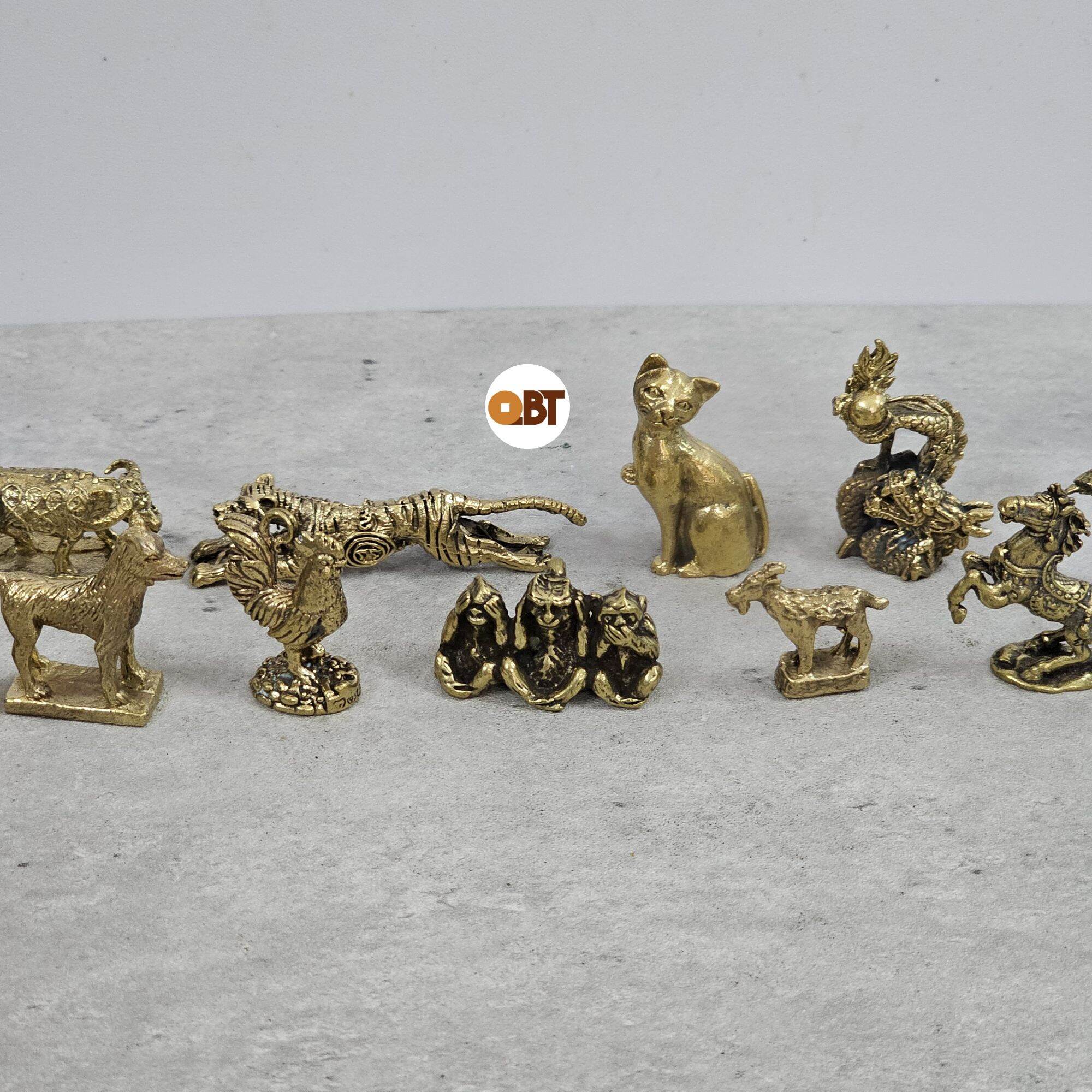 12 con giáp bằng đồng mini