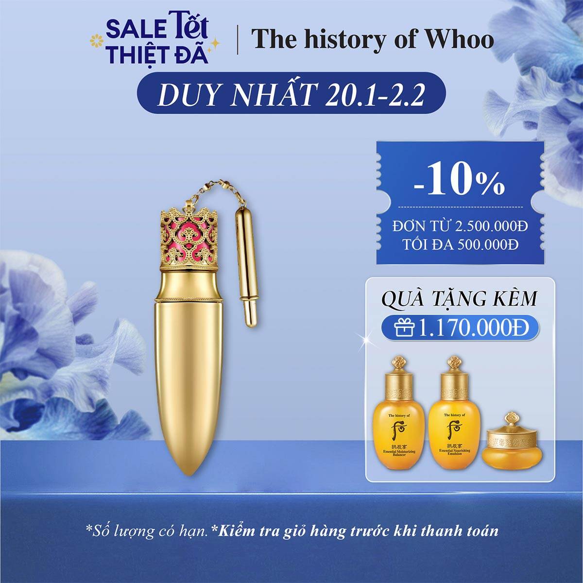 Son môi cao cấp The history of Whoo Gongjinhyang Mi Luxury Lip Rouge 6g