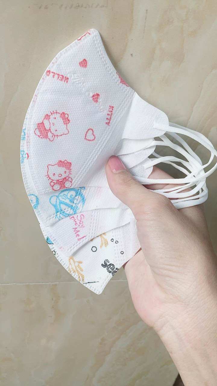 Sỉ 100 Cái Khẩu Trang 5D Cho Bé Từ 4-8 Tuổi