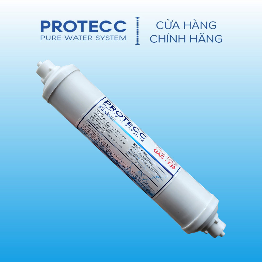 Lõi lọc số 5 t33 than gáo dừa protecc - lõi tạo khoáng cho máy lọc nước