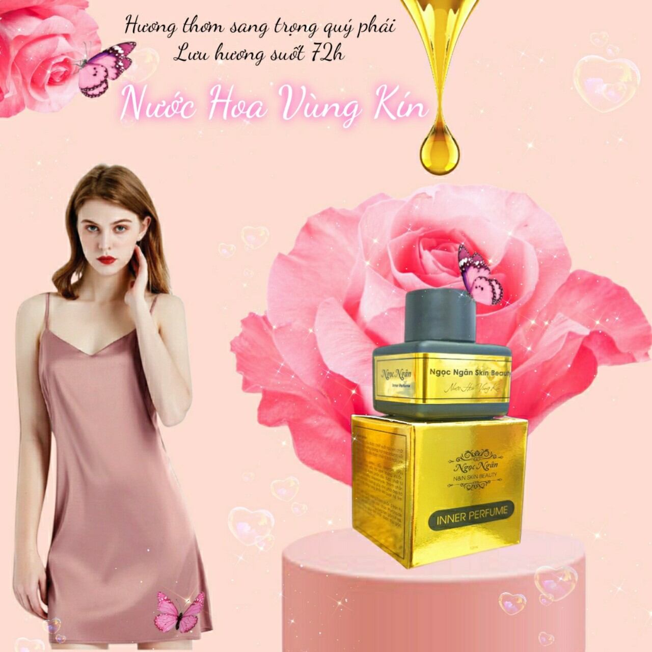 NƯỚC HOA VÙNG KÍN( SIÊU THƠM-LƯU HƯƠNG 72h)