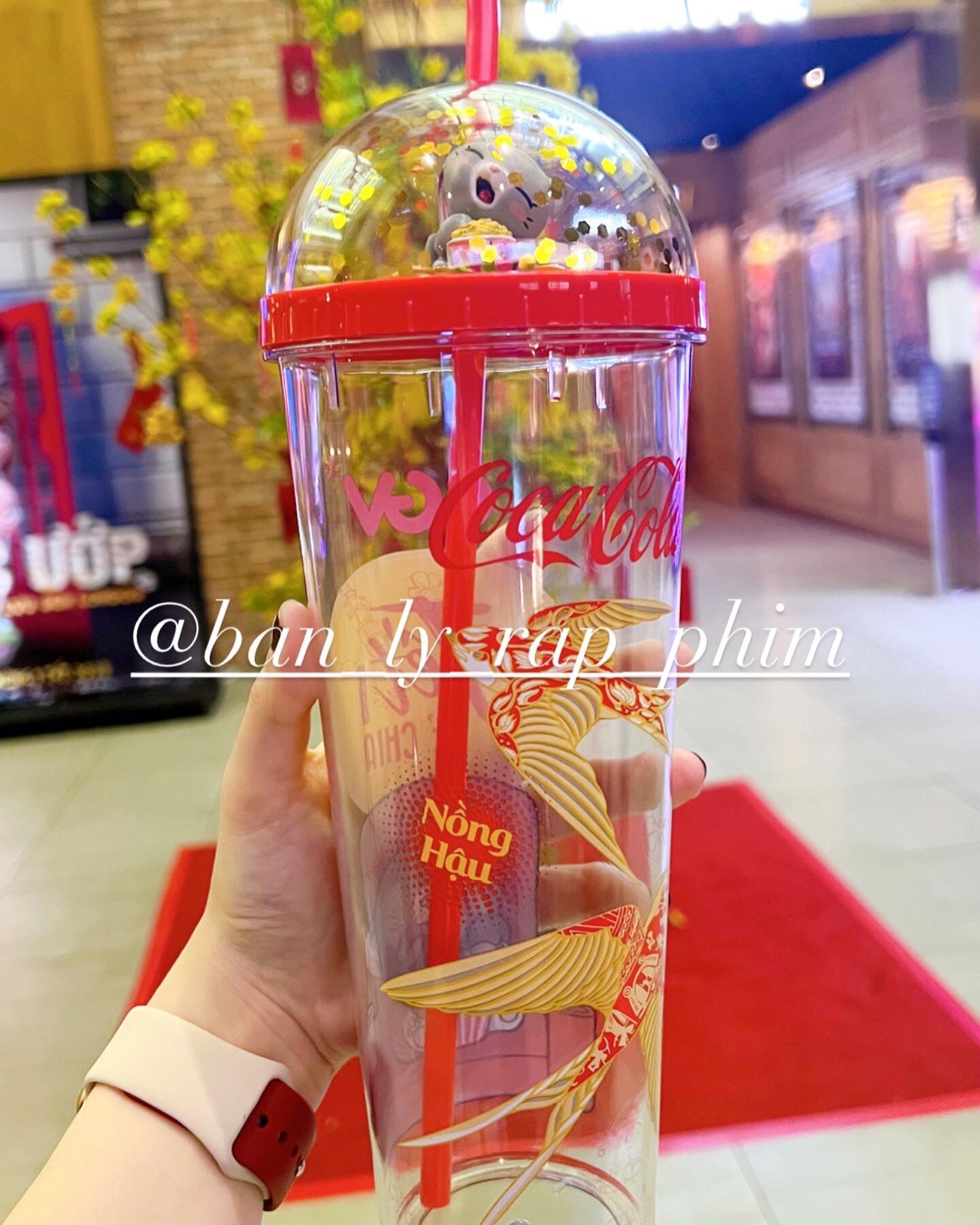 Ly nước cgv mèo tết 2023 kèm ống hút