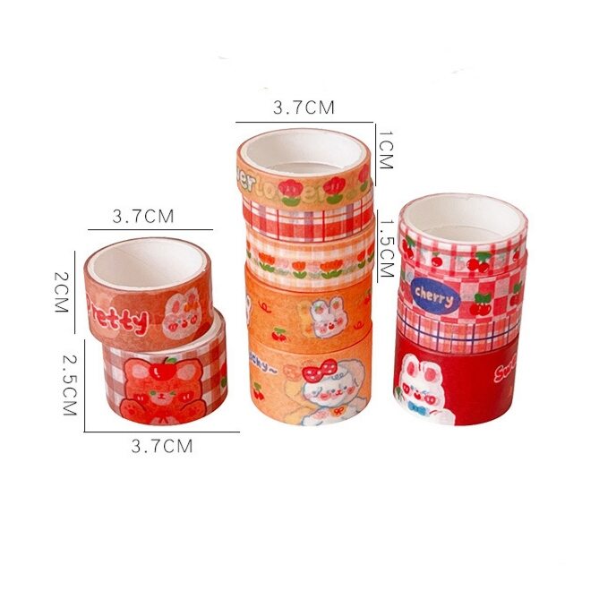 Set 5 cuộn băng dính washi tape