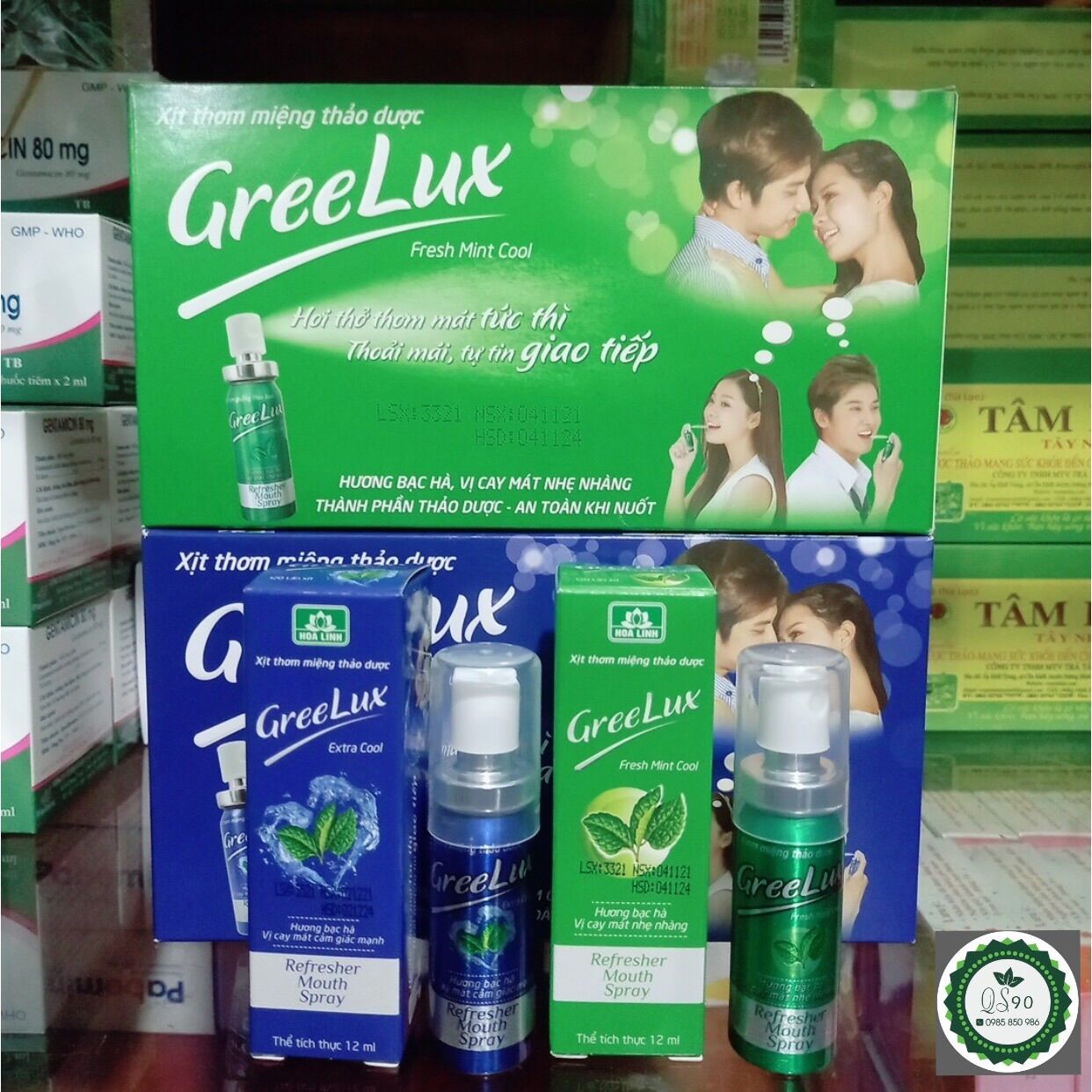 Xịt Thơm Miệng Thảo Dược GreeLux hương bạc hà/1 chai 12ml