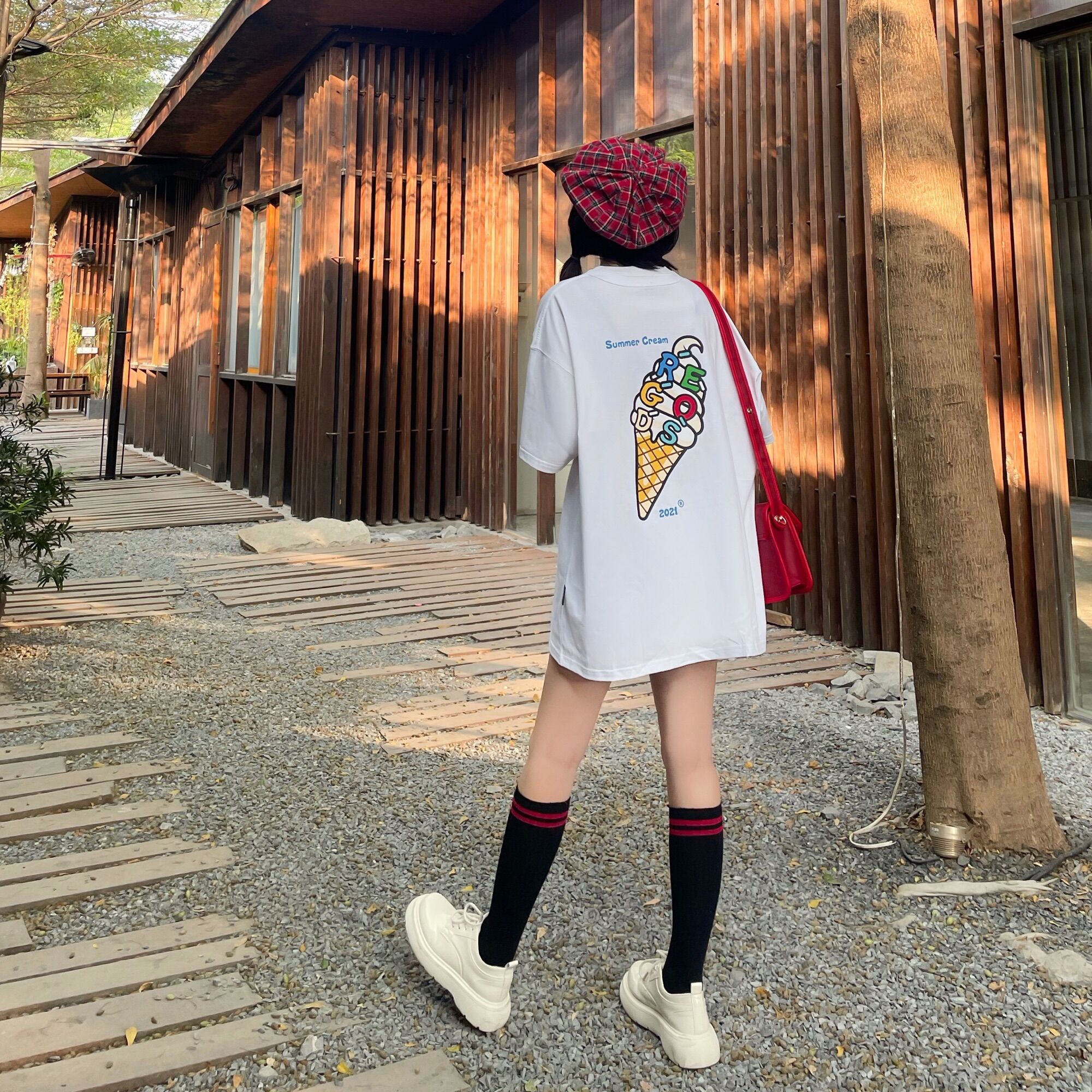 Áo Thun Ice cream REGODS Unisex Form Rộng ( TEE ICE CREAM )