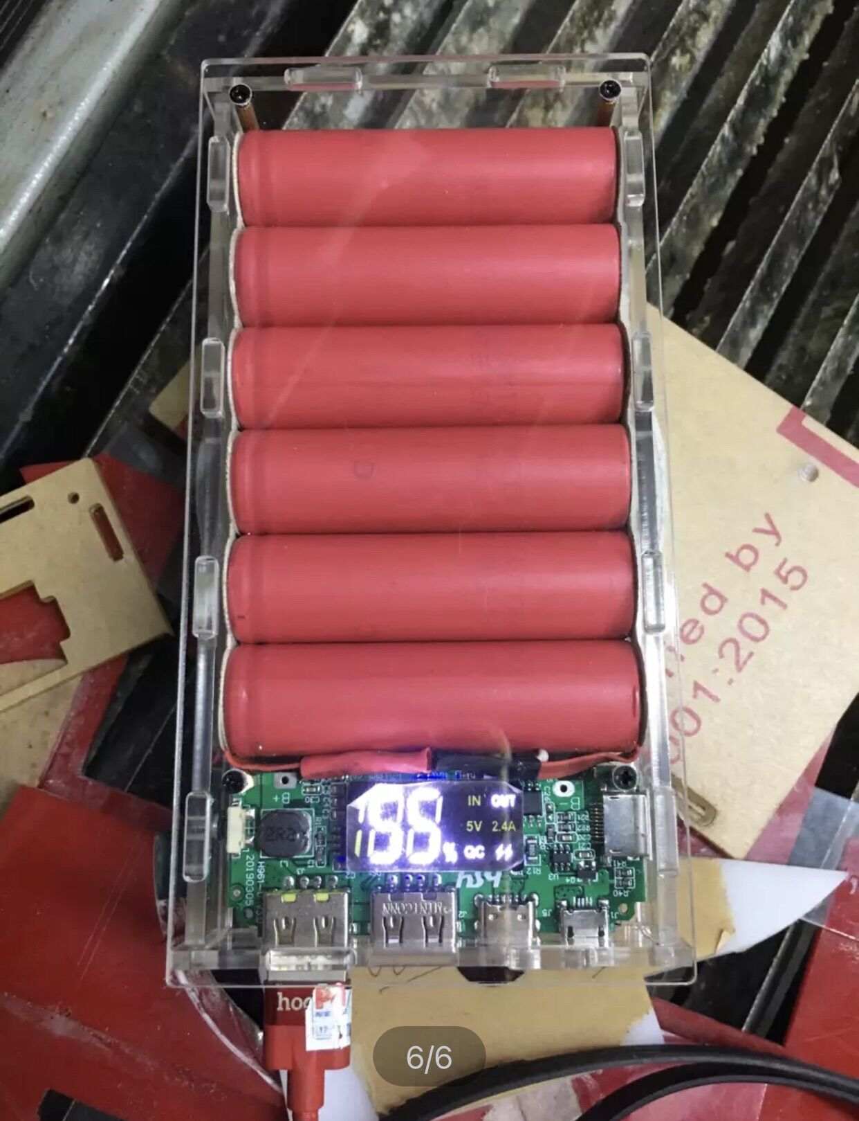 Box mica sạc dự phòng 6 cell type C, IP,micro