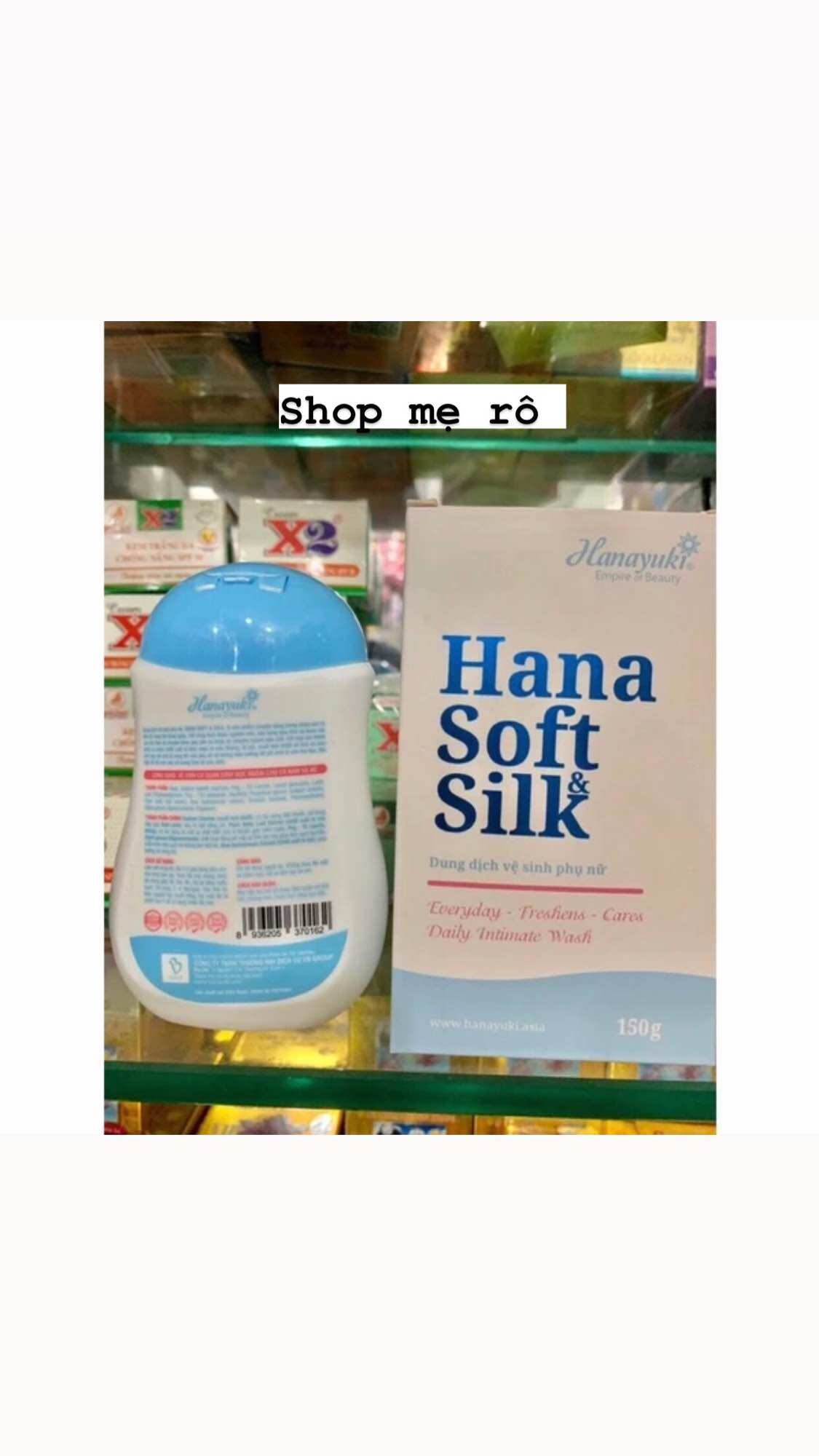 dung dịch hana soft silk chai 150g