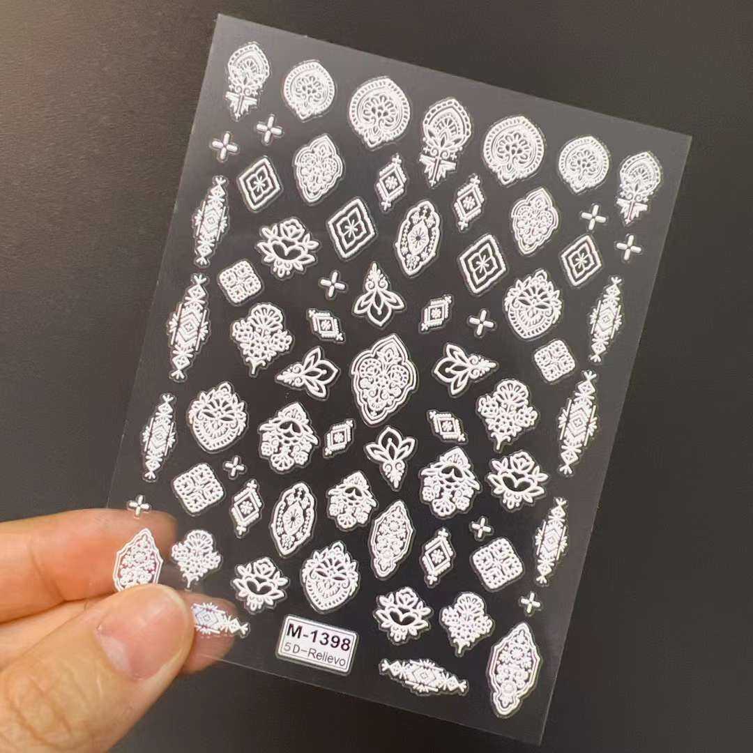 STICKER 5D LỤA NỔI CAO CẤP -HÌNH DÁN NAIL ❤️