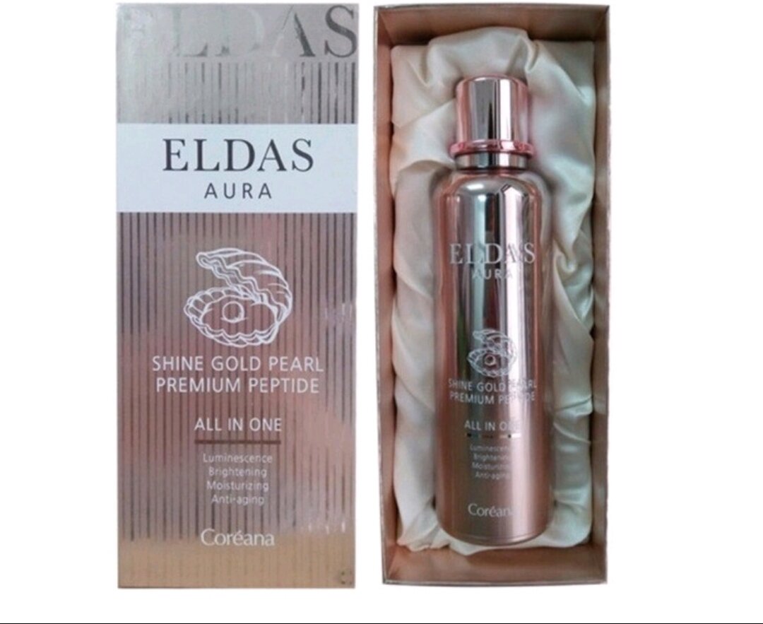 Serum tế bào gốc dưỡng da Eldas Aura  Coreana Shine Gold Pearl Premium 100ml Hàn Quốc