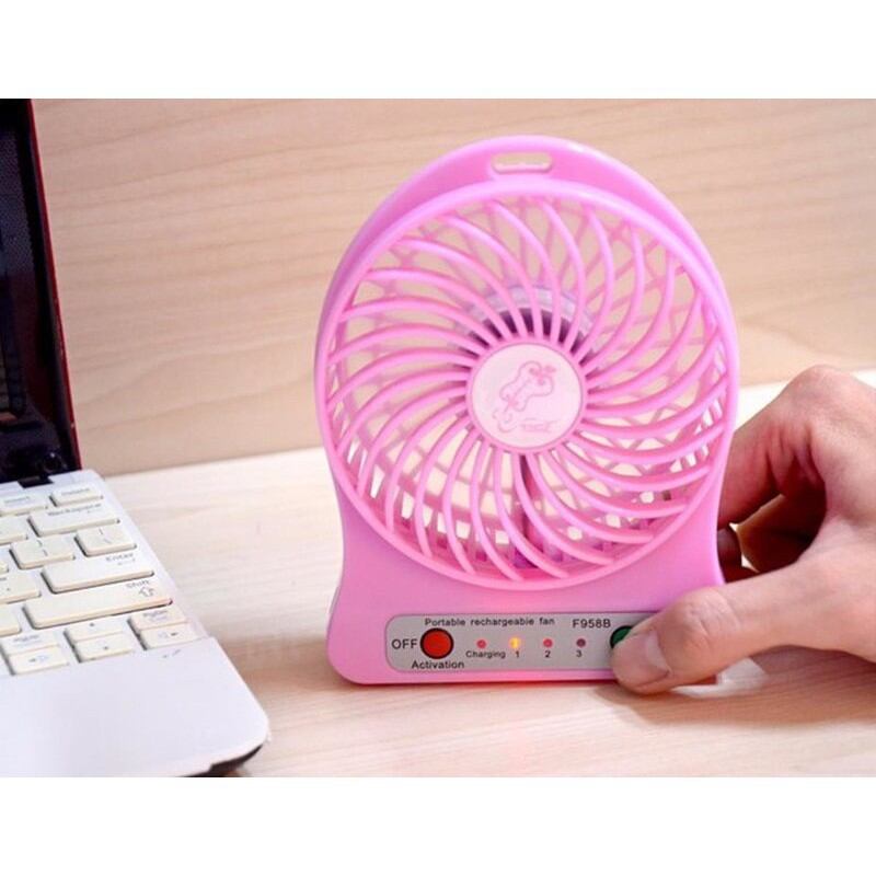 Quạt sạc tích điện mini 3 cấp độ gió