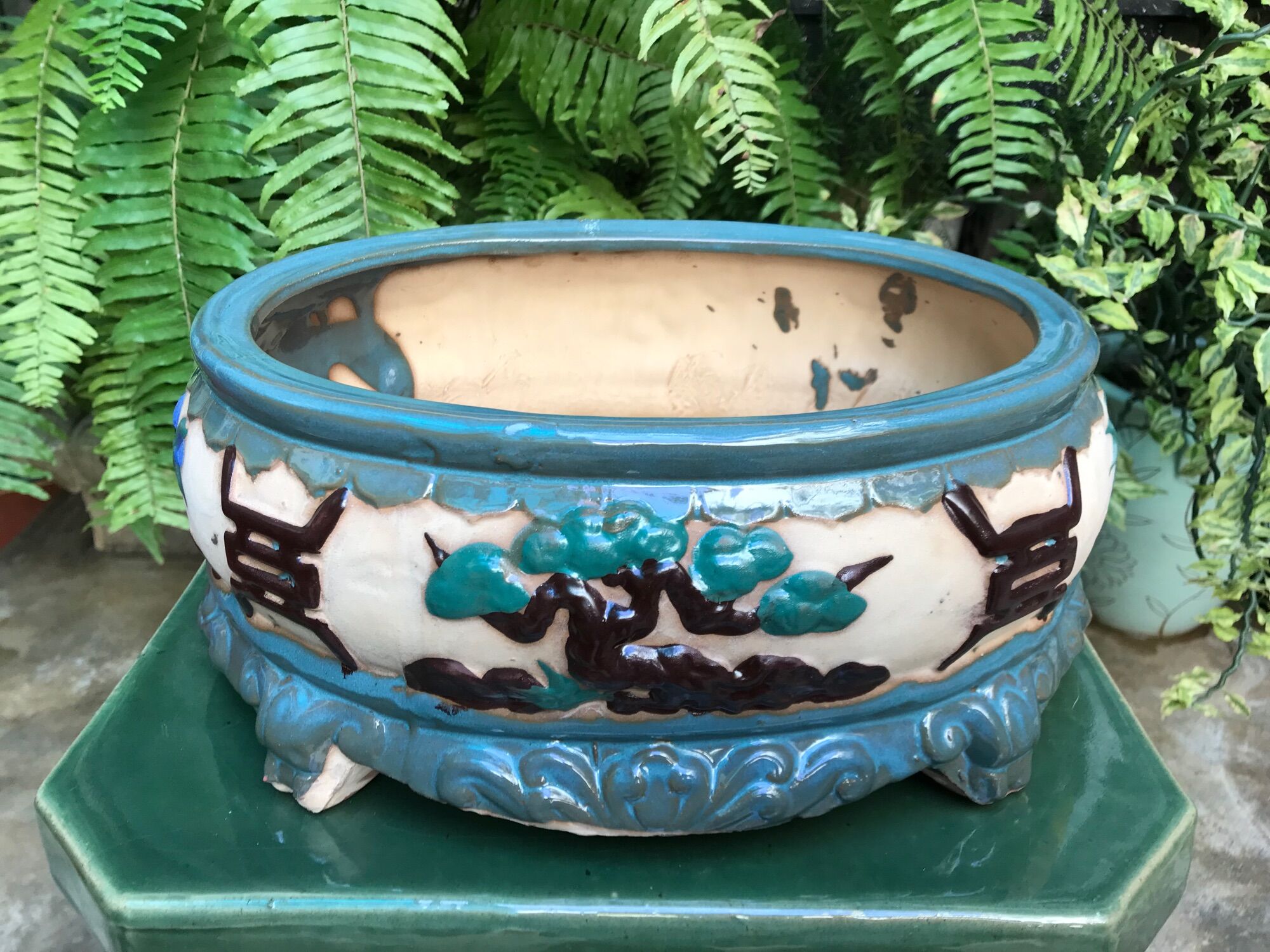 Chậu sứ bonsai kiểu ovan ( Bể Khánh)
