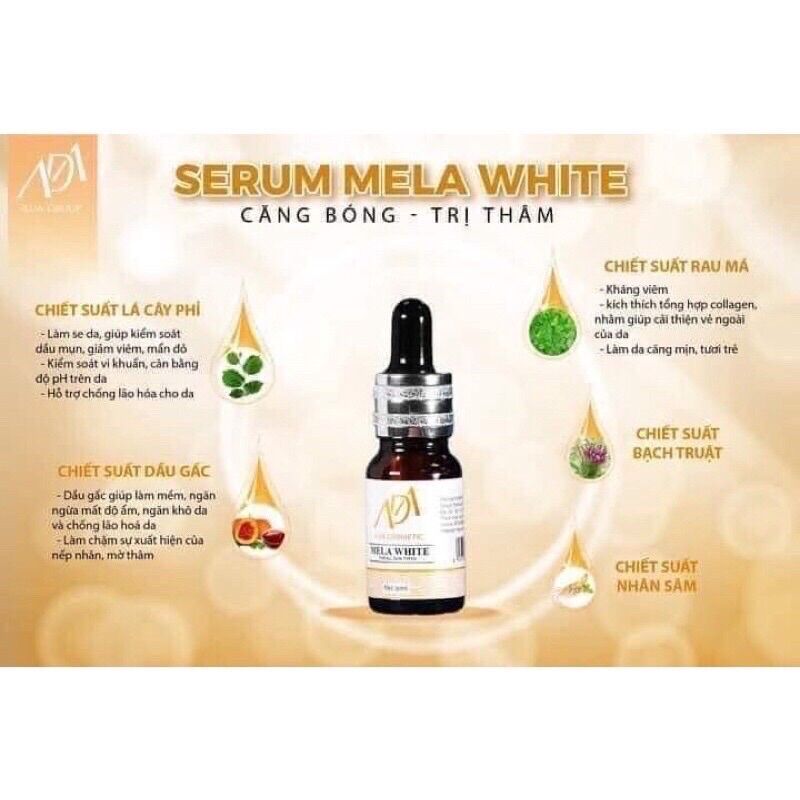 Serum Căng Bóng Mờ Thâm MELA WHITE-ADA GROUP-10ml
