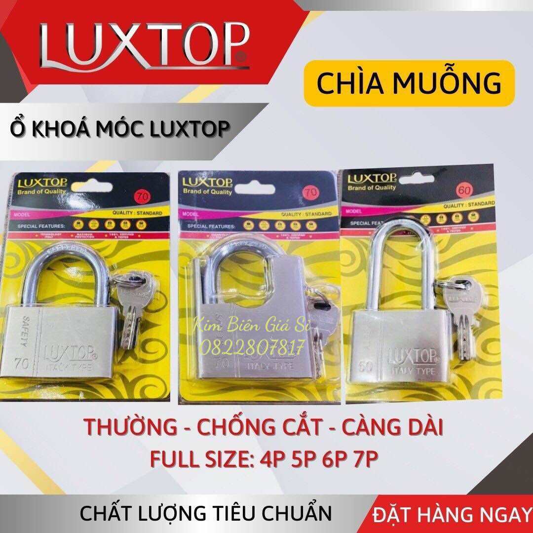 Ổ Khoá LUXTOP 4p,5p,6p,7p Chìa Muỗng ( Hàng Công Ty )