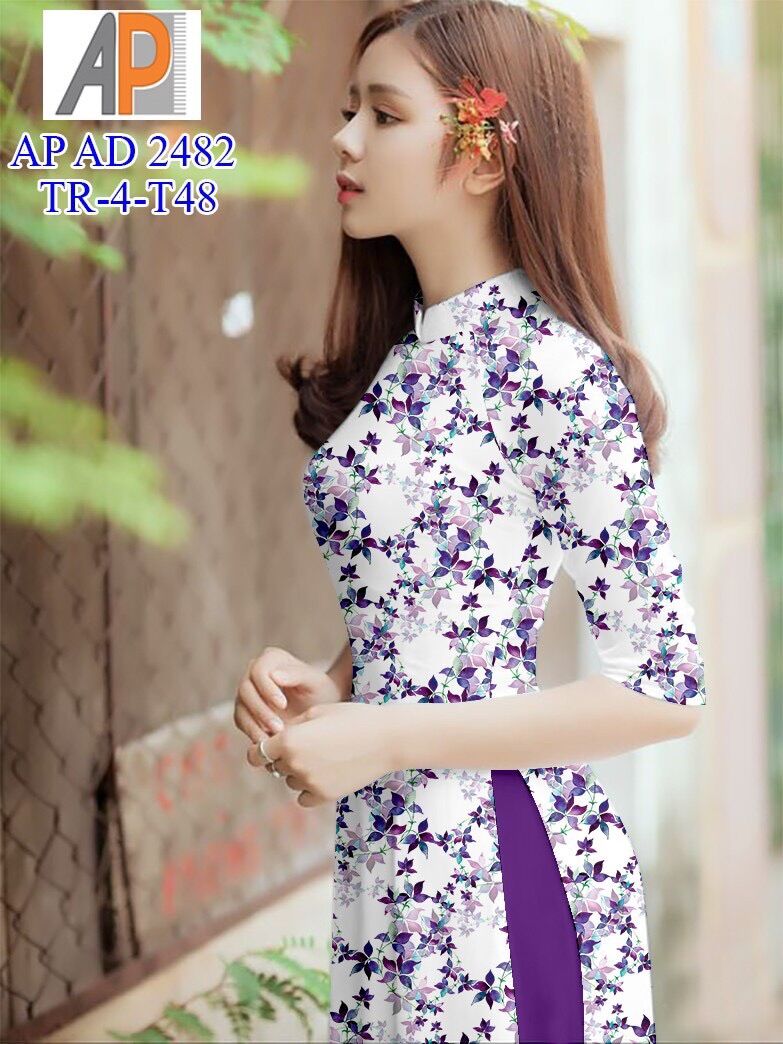 Vải áo dài hoa nhí