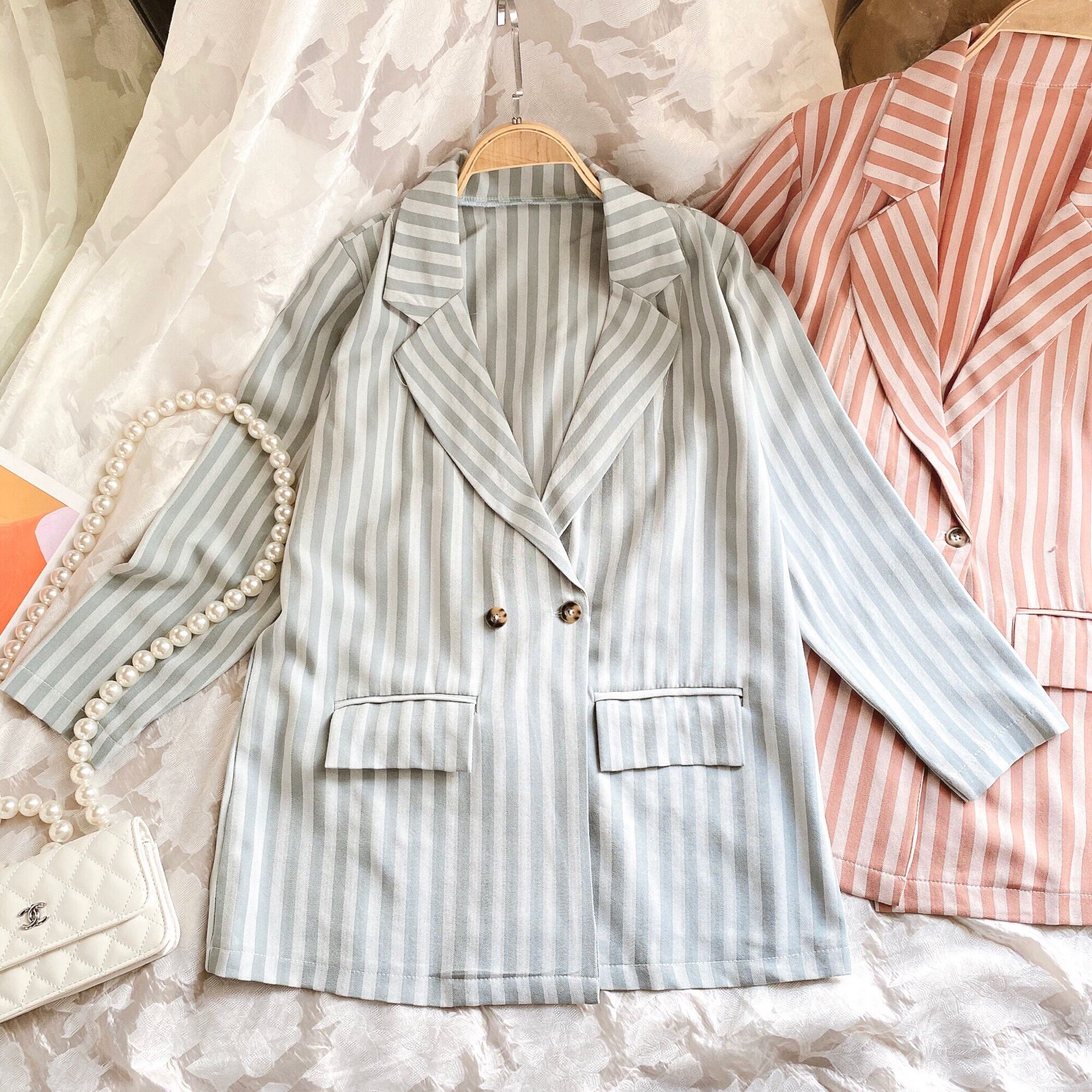 ÁO VEST SỌC (CÓ 2 MÀU)
