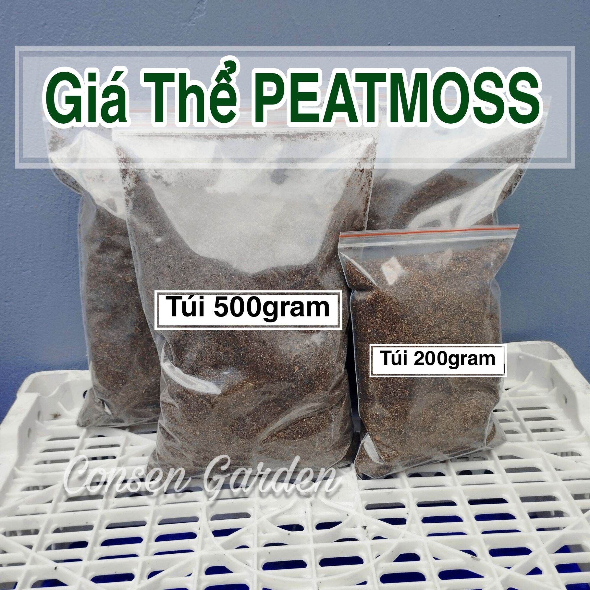 Giá thể peat moss rêu than mùn - giá thể trộn sen đá, kiểng lá, ươm cây