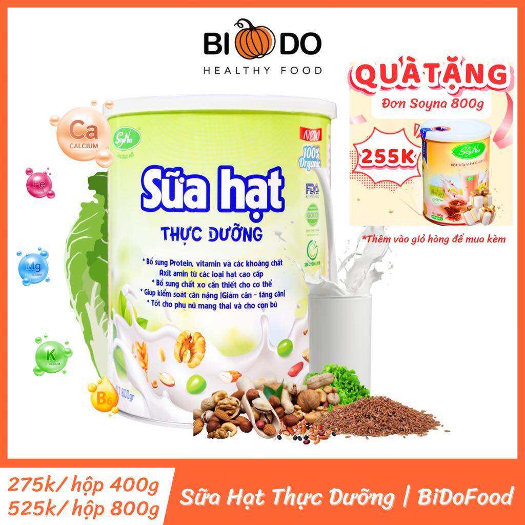 Sữa Hạt Bổ Sung Dinh Dưỡng SoyNa - Bí Đỏ Food - Bột Ngũ Cốc Tăng Cân Thực Dưỡng