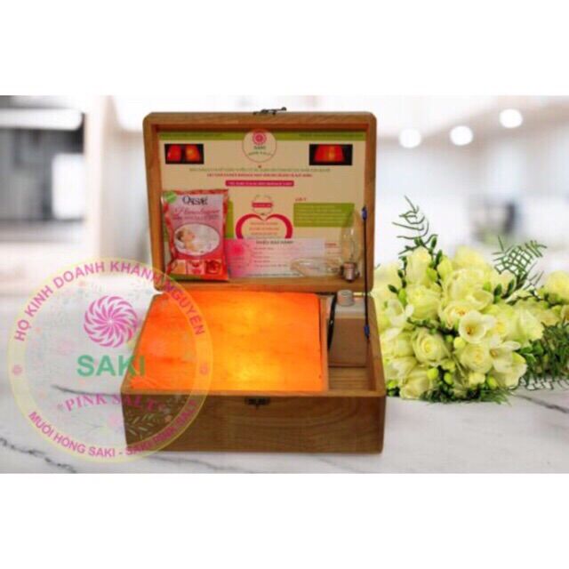 Hộp đá muối massage chân Himalaya đá cong 5cm (Loại cao cấp)