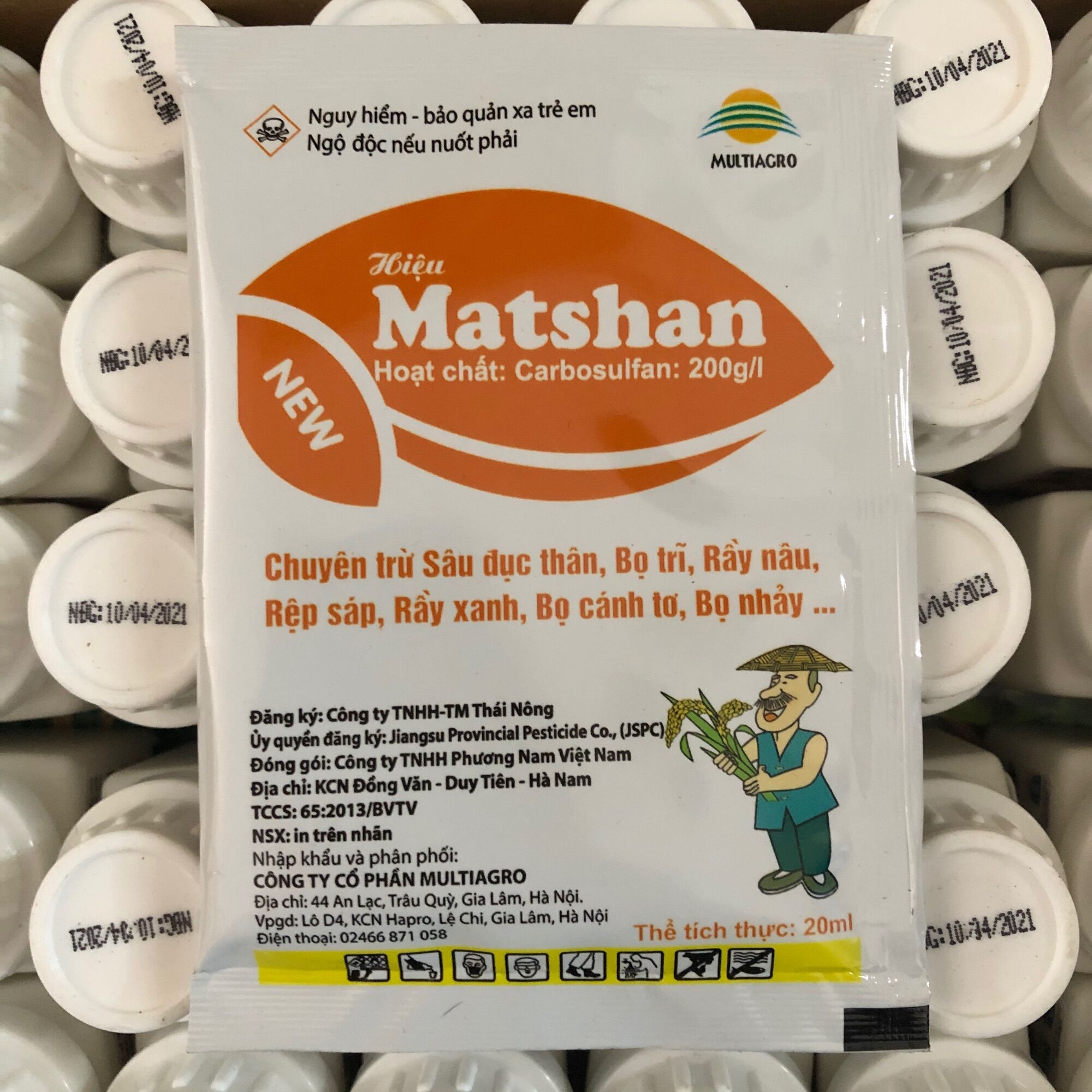 Chuyên trừ Rệp muội, rệp sáp, rầy xanh, rầy trắng, bọ cánh tơ; Thuốc trừ rầy rệp Matshan gói 20ml