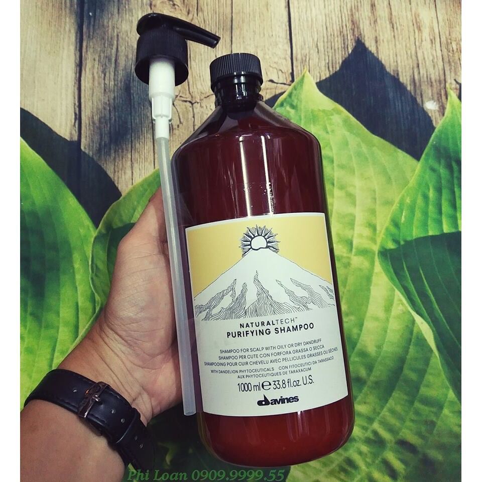 DẦU GỘI Dành cho tóc GÀU PURIFYING DAVINES SHAMPOO 1000ML