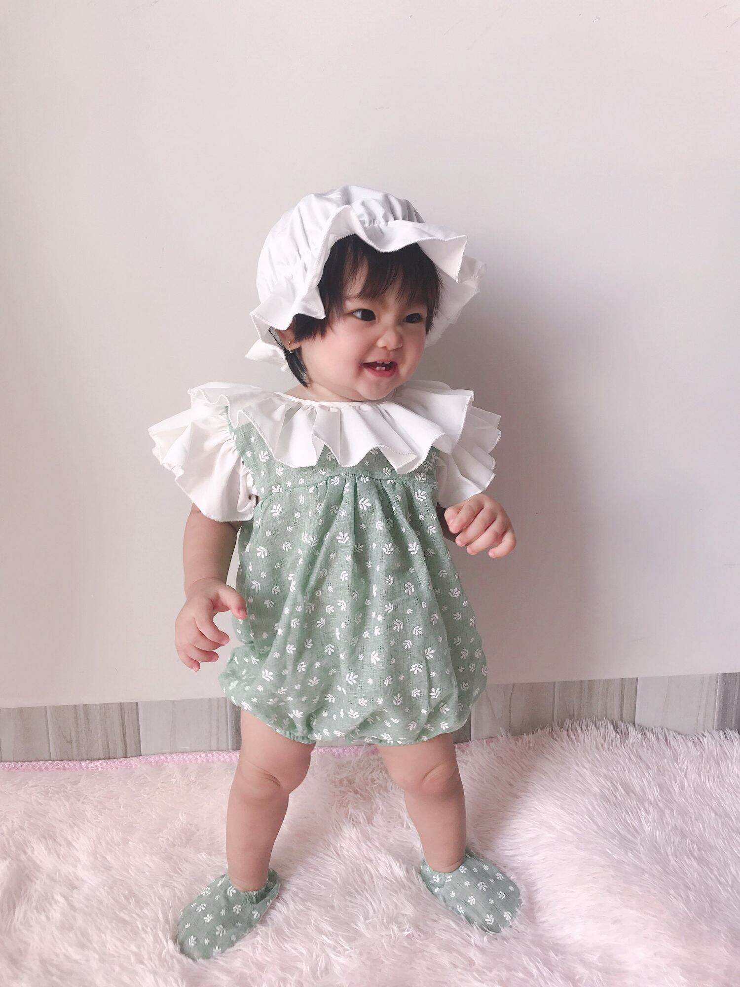 Body áo liền quần cho bé đầy tháng, thôi nôi