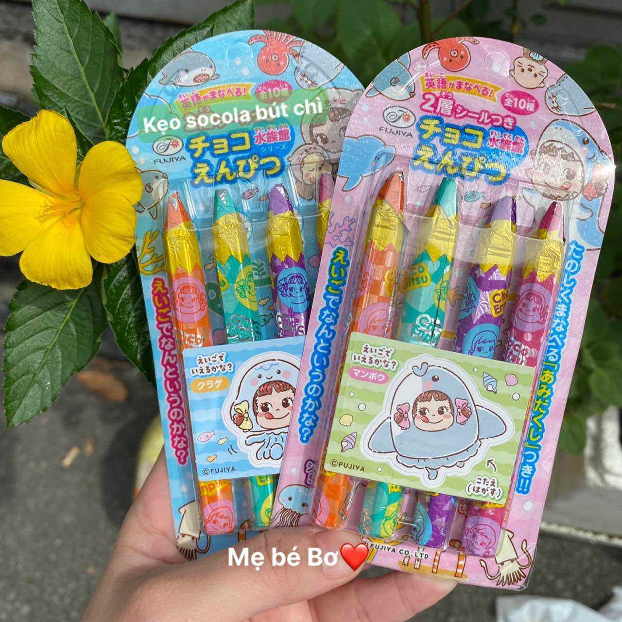 Kẹo socola bút chì Fujiya Nhật Bản (vỉ 4 cây)