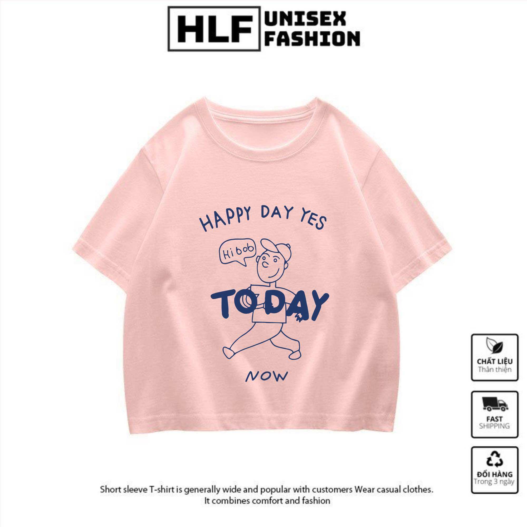 Áo thun nữ croptop Happy Day Today