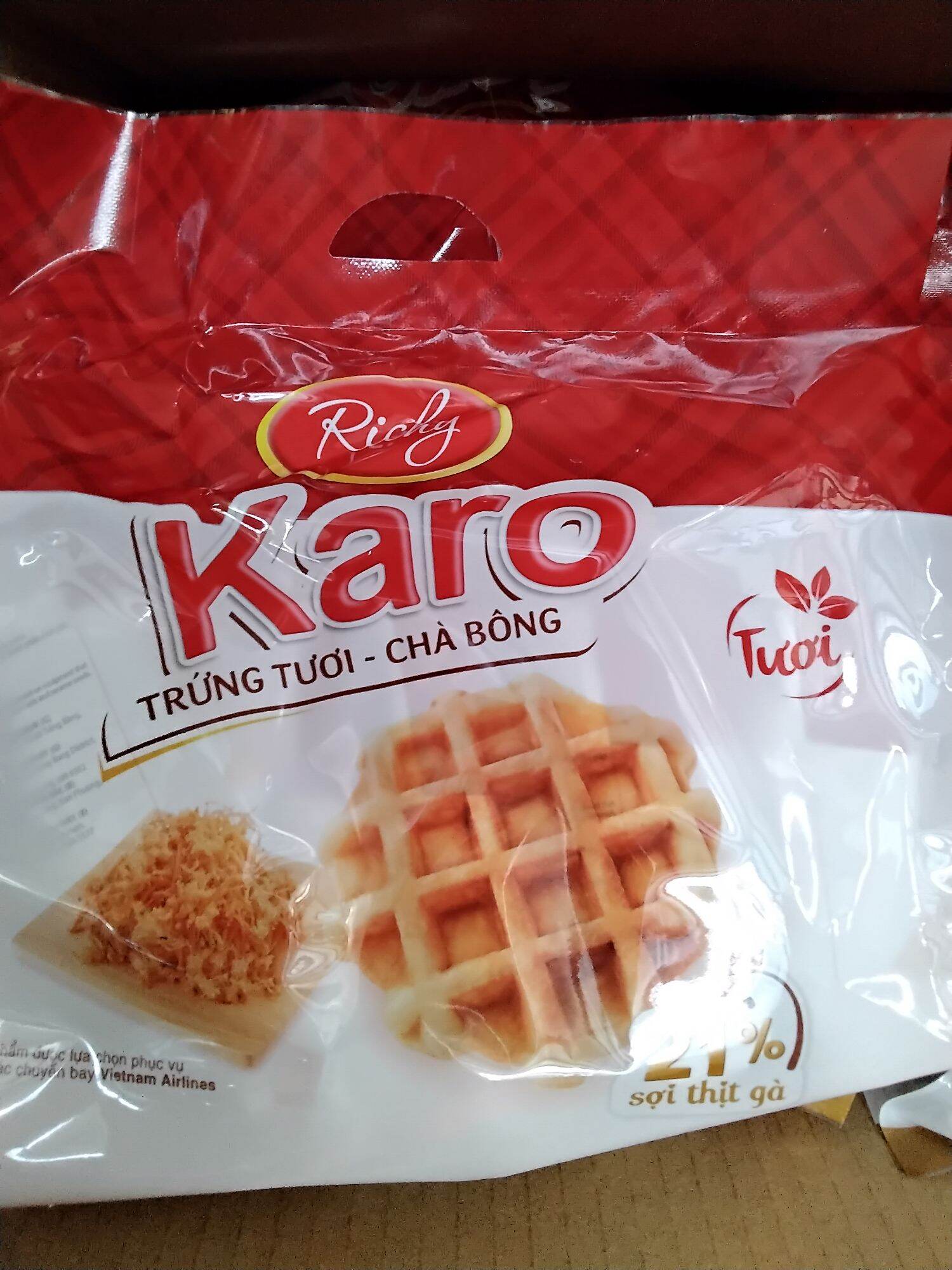 Banh karo trung tuoi cha bong