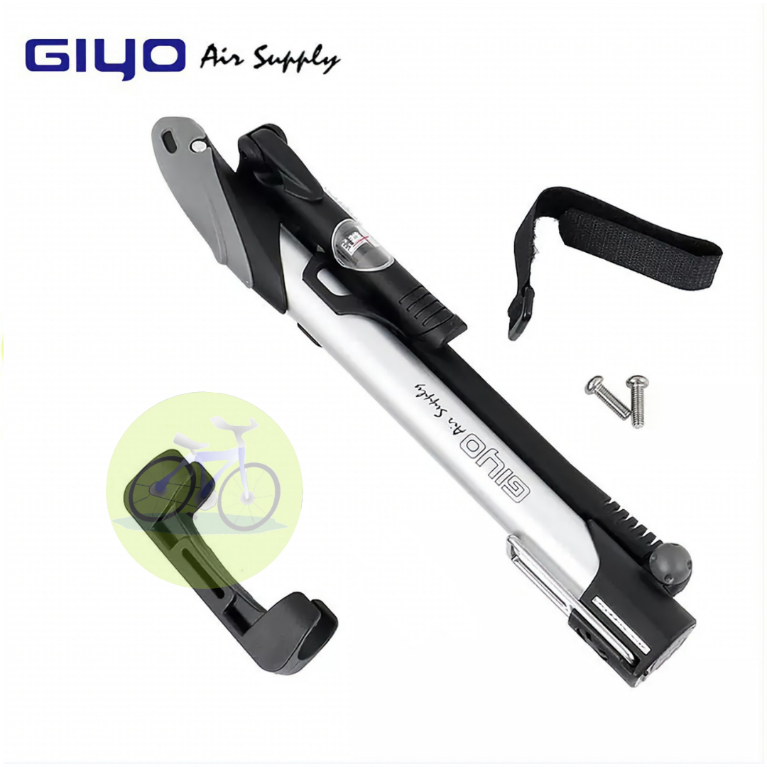  Bơm Xe Đạp Mini Giyo GM-71 Đầu Bum AV FV 140PSI Gắn Sườn 