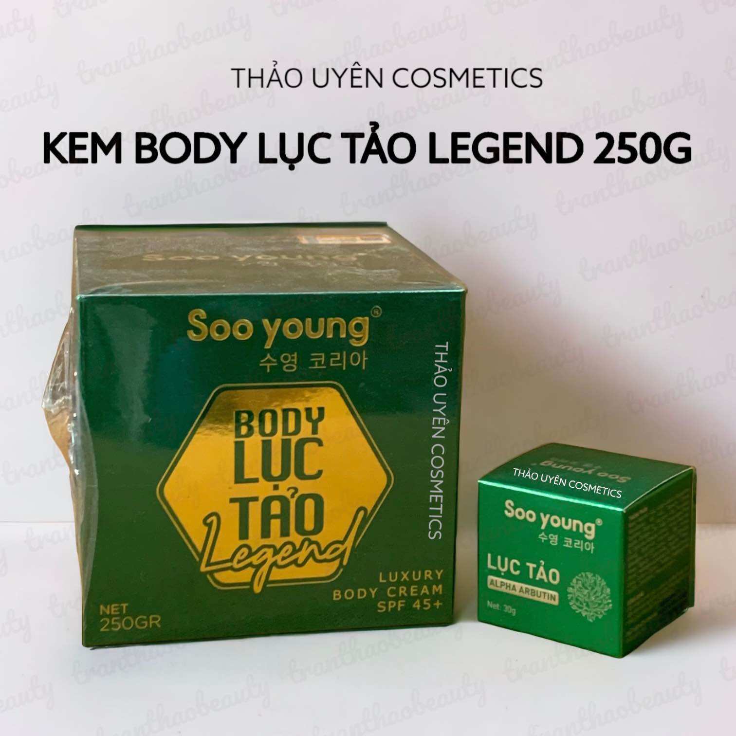 Kem body lục tảo legend soo young dưỡng trắng toàn thân 250g