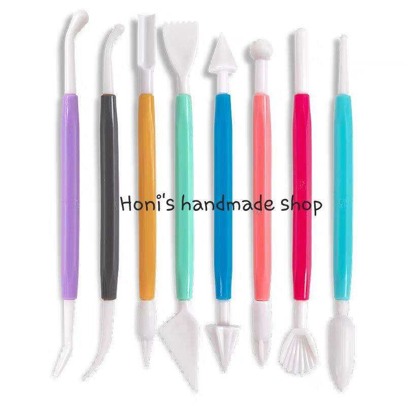 Bộ 8 cây 16 kiểu tạo hình đất sét handmade