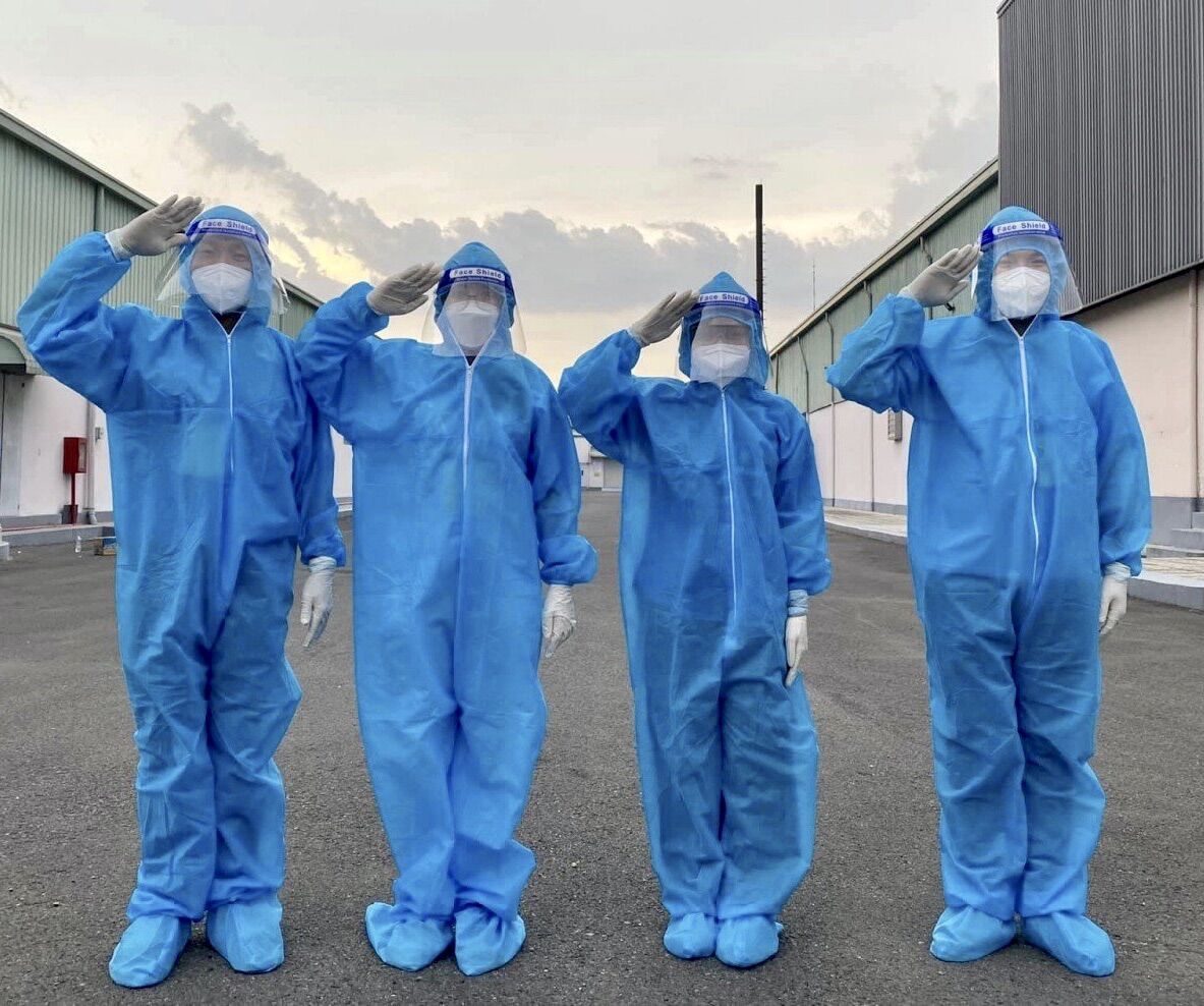 [HCM]Quần áo bảo hộ phòng dịch PQ 4 món