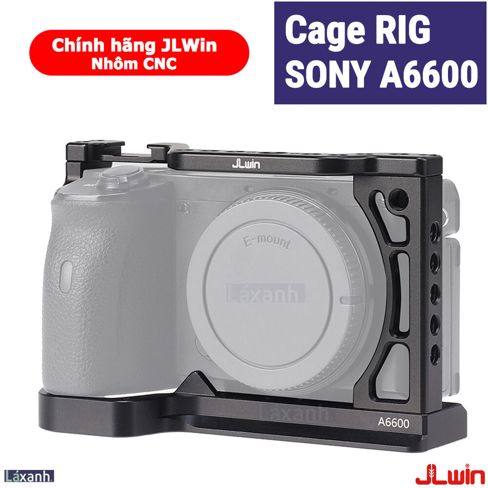 Sony A6600 hãng JLWin | Khung bảo vệ rig cage lồng máy ảnh quay video bảo vệ handcase grip lplate đế sắt chống xước rigcage smallrig uurig tilta